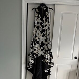 Calvin Klein Black and White Floral Dress